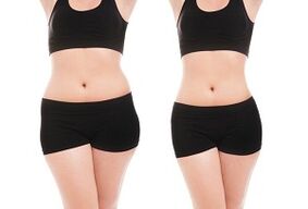before and after exercise to slim the sides and abdomen