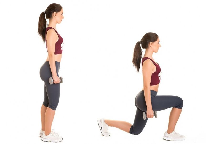 weight loss dumbbell lunges