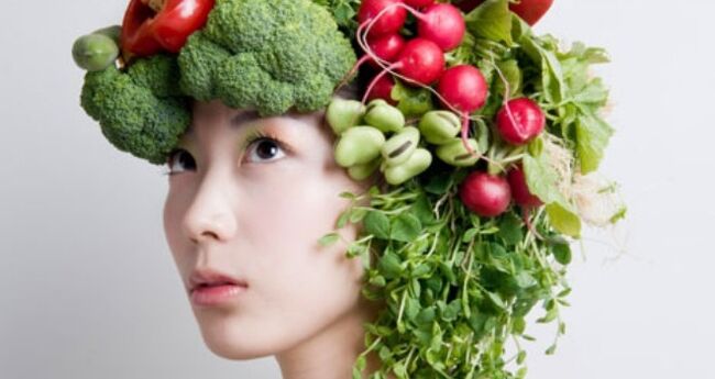 vegetables and herbal products of Japanese food for weight loss